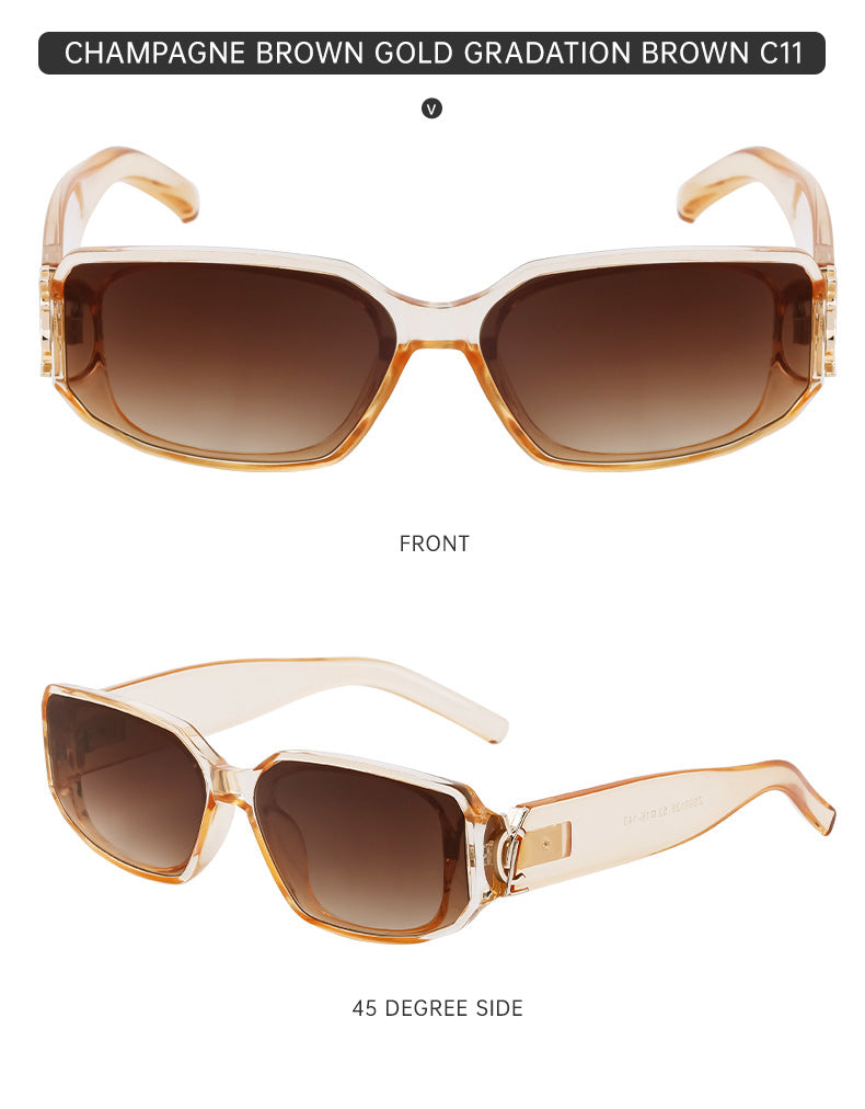 European and American fashion narrow frame sunglasses for women INS Street style square sunglasses for women wholesale sunglasses - 图片 31