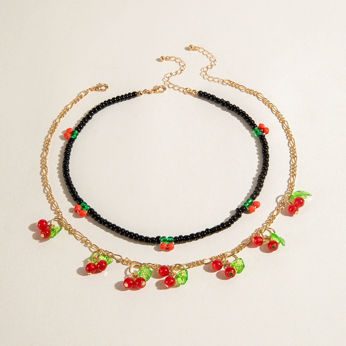 European and American Style Jewelry Light Luxury Imitation Pearl Cherry Necklace High-End Versatile Grass Multi-Layer Stacking Necklace Wholesale - 图片 50