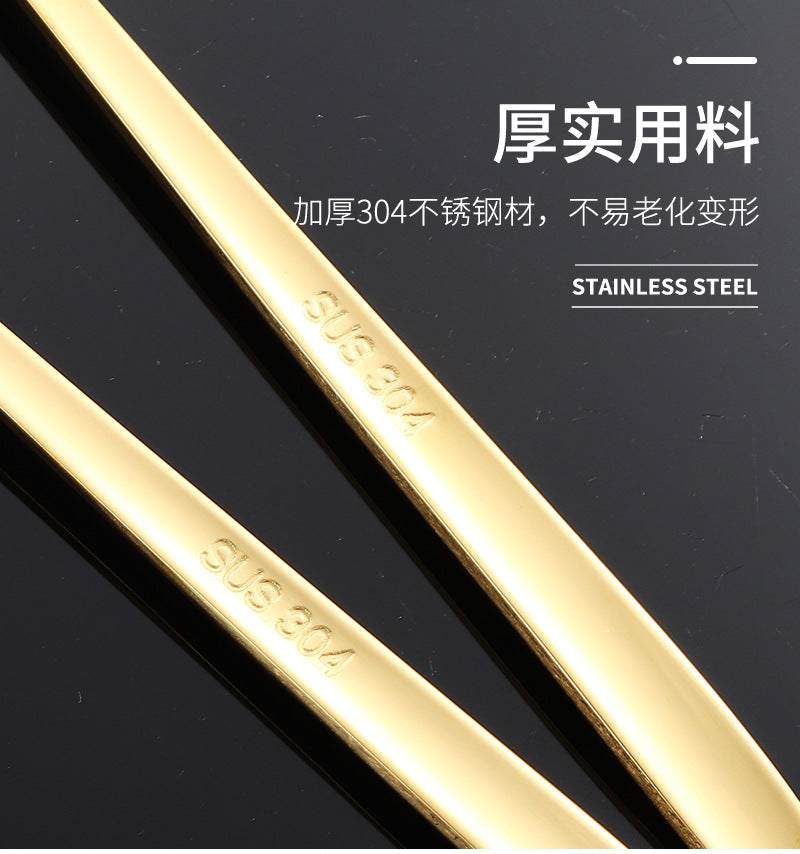 304Stainless Steel Tableware Student Cartoon Portable Tableware Set Work Outdoor Fork Spoon Chopsticks Three-piece Set - 图片 42