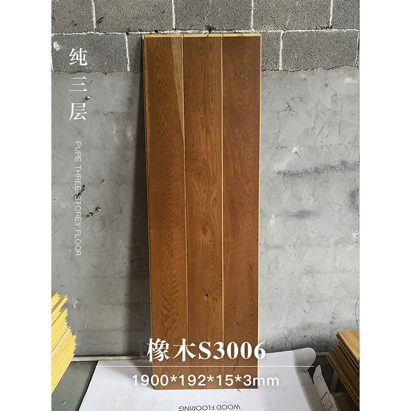 Door-to-Door Installation Old Three-Layer Large Board Pure Three-Layer Solid Wood Floor Oak Log3.0-4.0mm Underfloor Heating - 图片 10