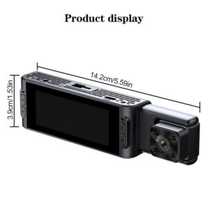 S181080P Three-lens driving recorder with high-definition ultra-wide-angle night vision WiFi Vehicle Front Dash Cam