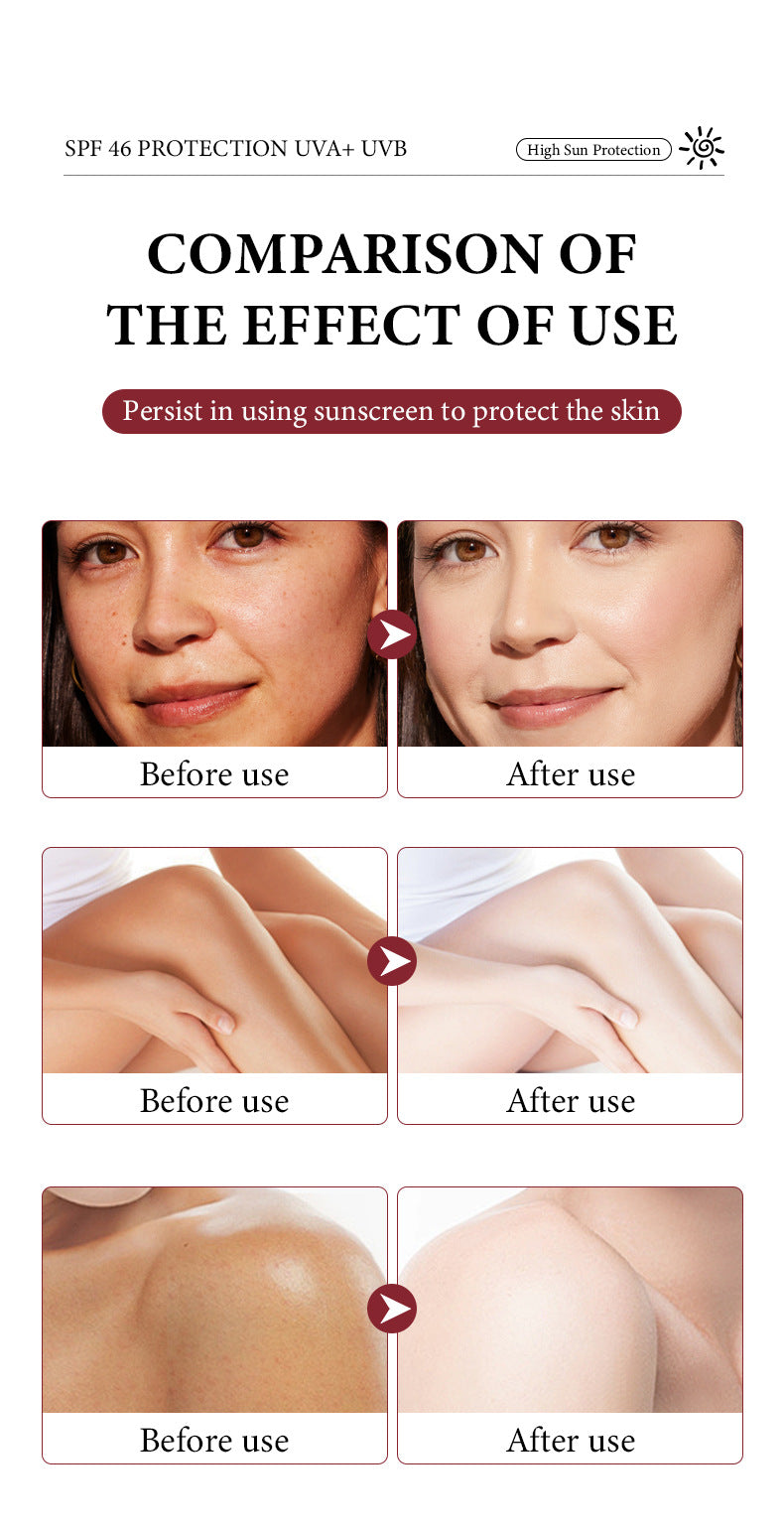 High SPF Sunscreen Lotion Transparent Moisturizing Non-Greasy UV Protection Sunscreen Brightening Isolation Manufacturer Wholesale - 图片 14