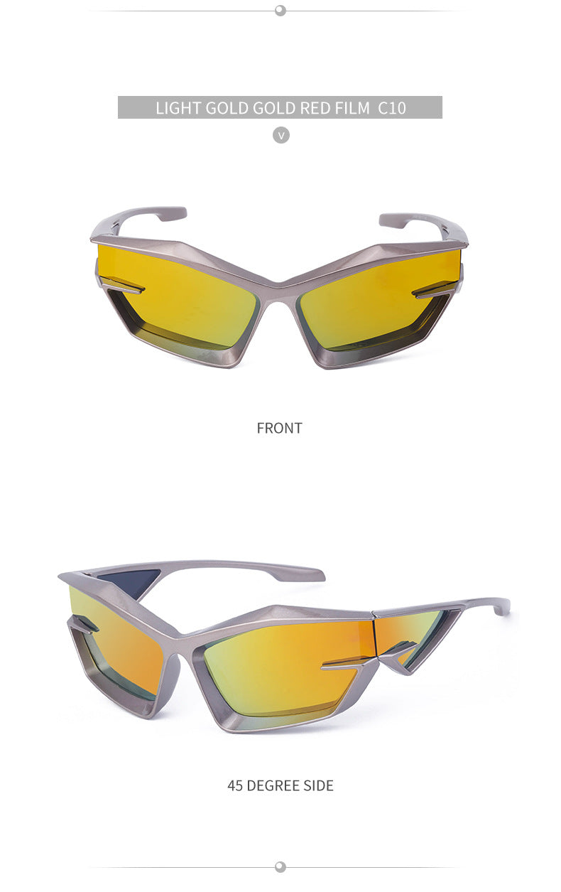 European and American style unique shaped sunglasses for men Y2K Millennium Future Technology Sunglasses for Women Trendy Glasses Wholesale - 图片 27