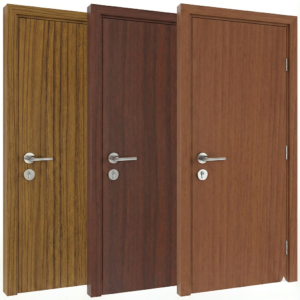 China Fire Doors Supplier Custom Hotel Room Wood Door Fireproof Smokeproof HPL Wooden Fire Resistant Doors for Hotel Project