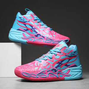 Fashion Trend Basketball Shoes New Youth Mandarin Duck Mesh Breathable Sports Shoes High-Top Training Boots