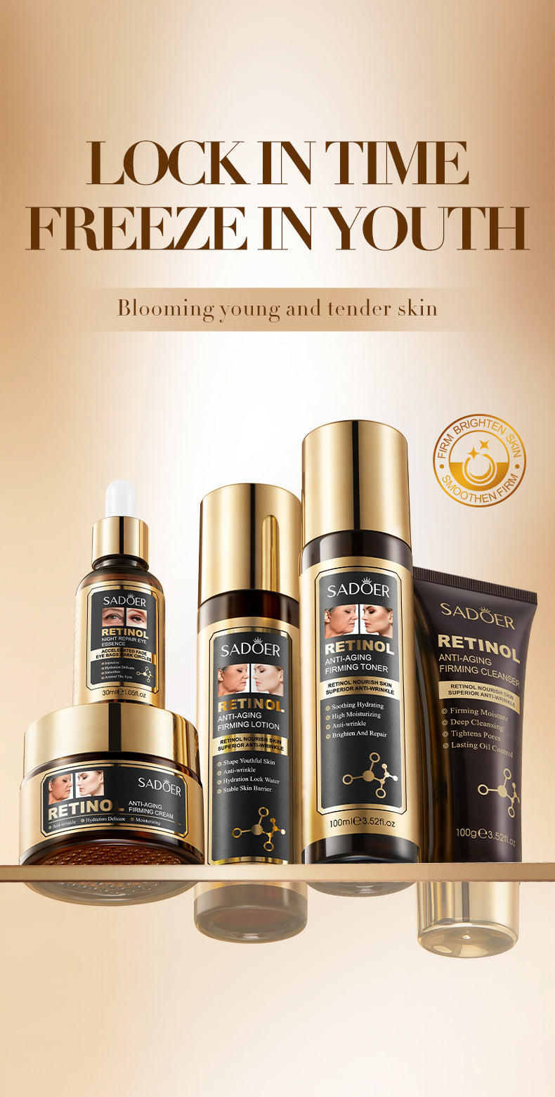 Retinol Skincare Set SADOER Anti-wrinkle, hydrating, moisturizing five-piece set for foreign trade wholesale - 图片 8