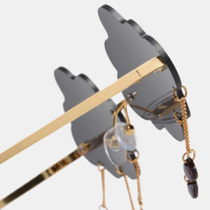 New Sunglasses for Women with Pendant Cloud Design, Trendy Personality Party Funny Ocean Film Prom Sunglasses