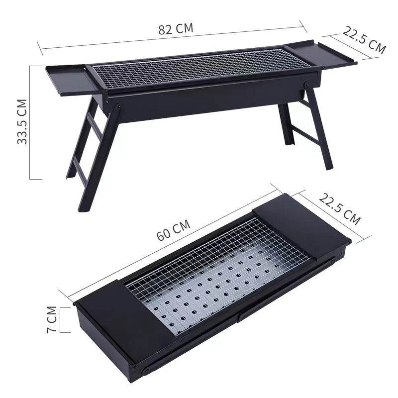 BBQ Grill Outdoor Smokeless Folding BBQ Rack Household Courtyard Charcoal Grill Portable Oven Outdoor Portable - 图片 18