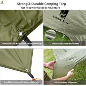 Outdoor Canopy Camping Waterproof Sunshade Large Space Four-Corner Canopy Portable Multi-Functional Setup
