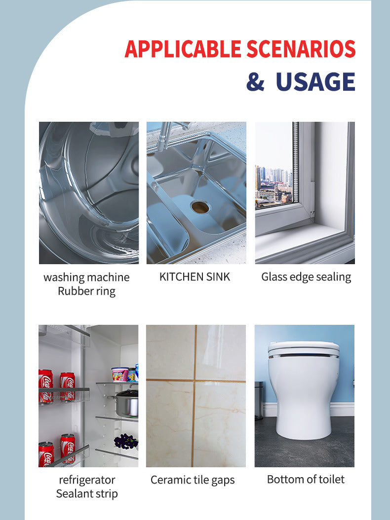 Ant-mold agent Wall Tile Sink Mold Removal Gel Washing Machine Refrigerator Seal Mold Removal Gel Antibacterial - 图片 15