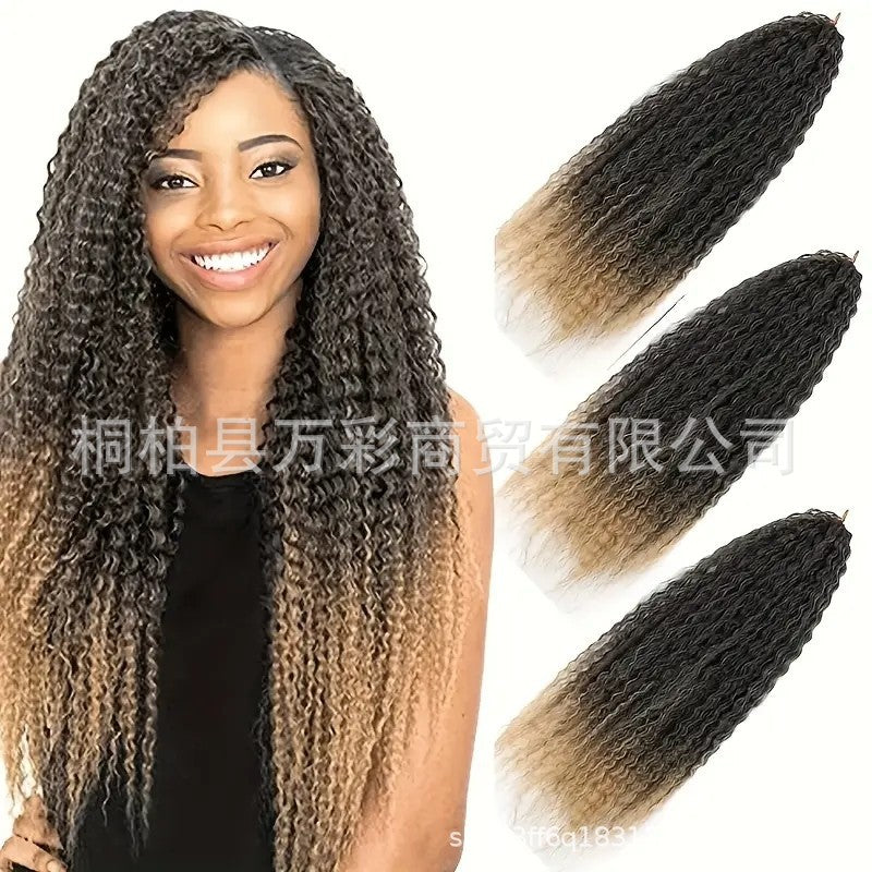 Cross-border Wig Hot Item Afro Kinky Curly Crochet Hair High Temperature Silk Crochet Hair