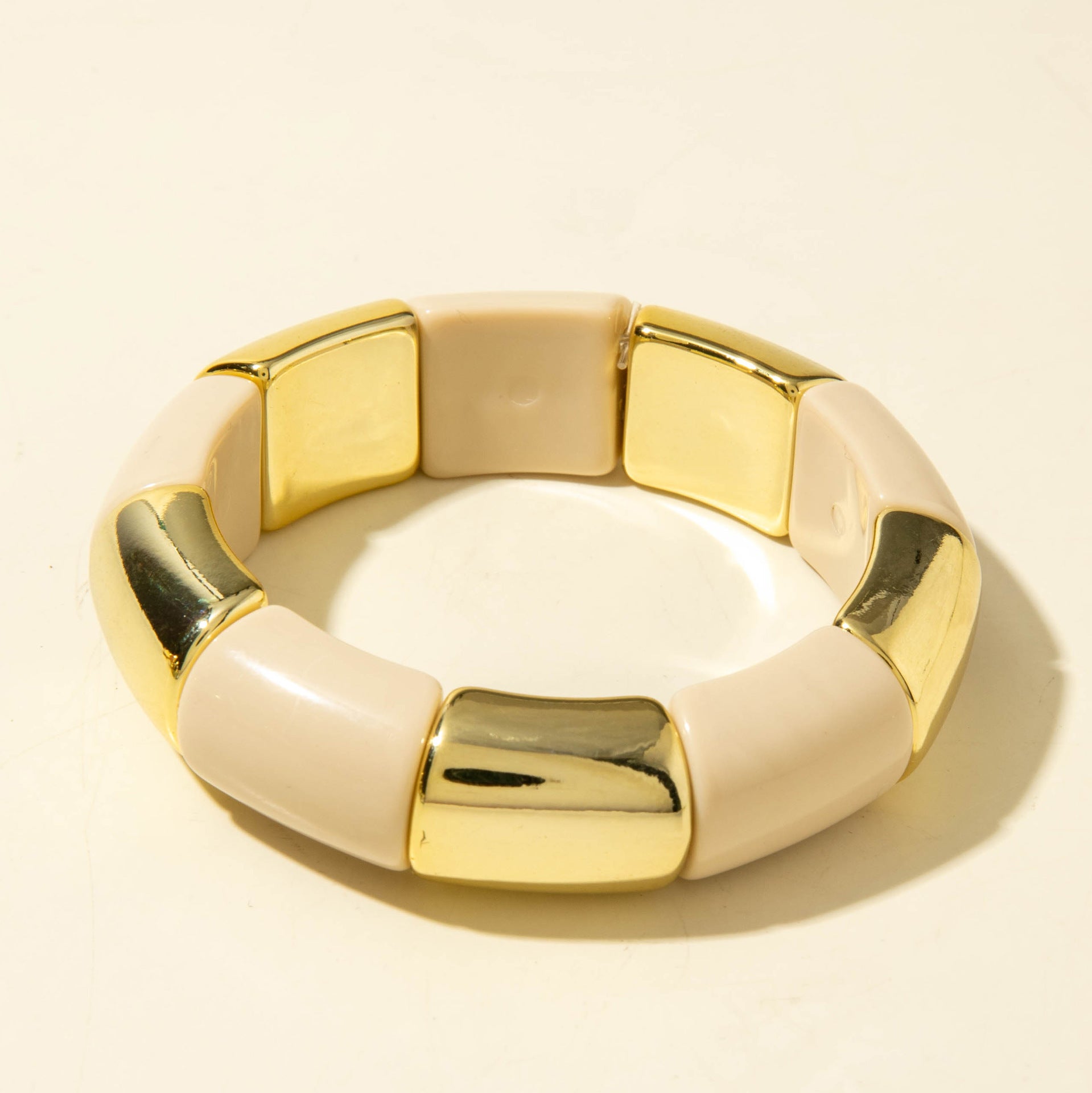 European and American Style Bohemian Bamboo Tube Color Block Elastic Beaded Bracelet Simple Fashion Bracelet Wholesale - 图片 19