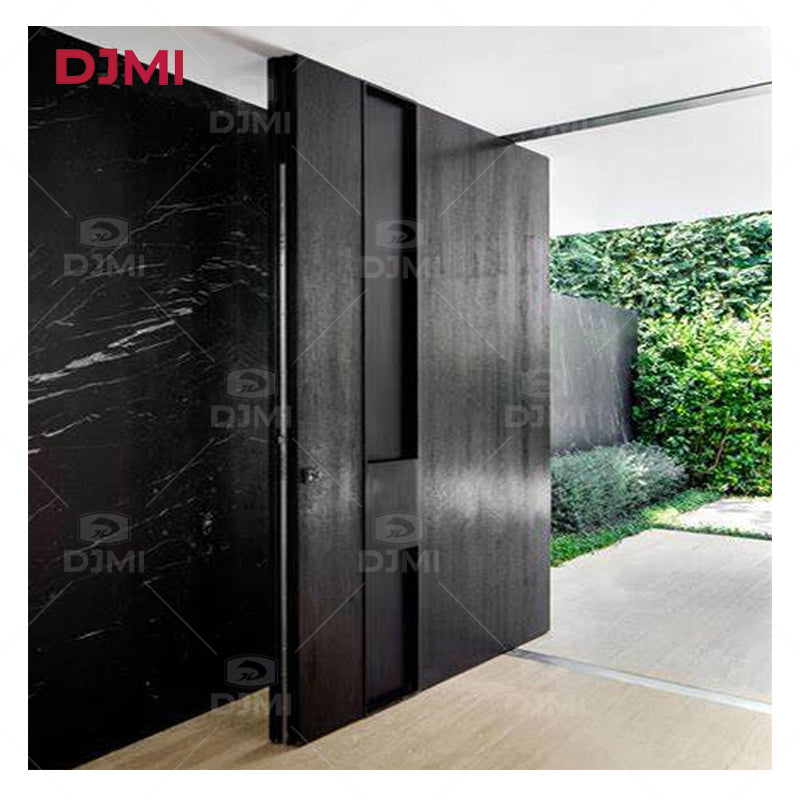 DJMI Newest High Quality Solid Wood Pivot Entry Door US Villa Customizable - 图片 4