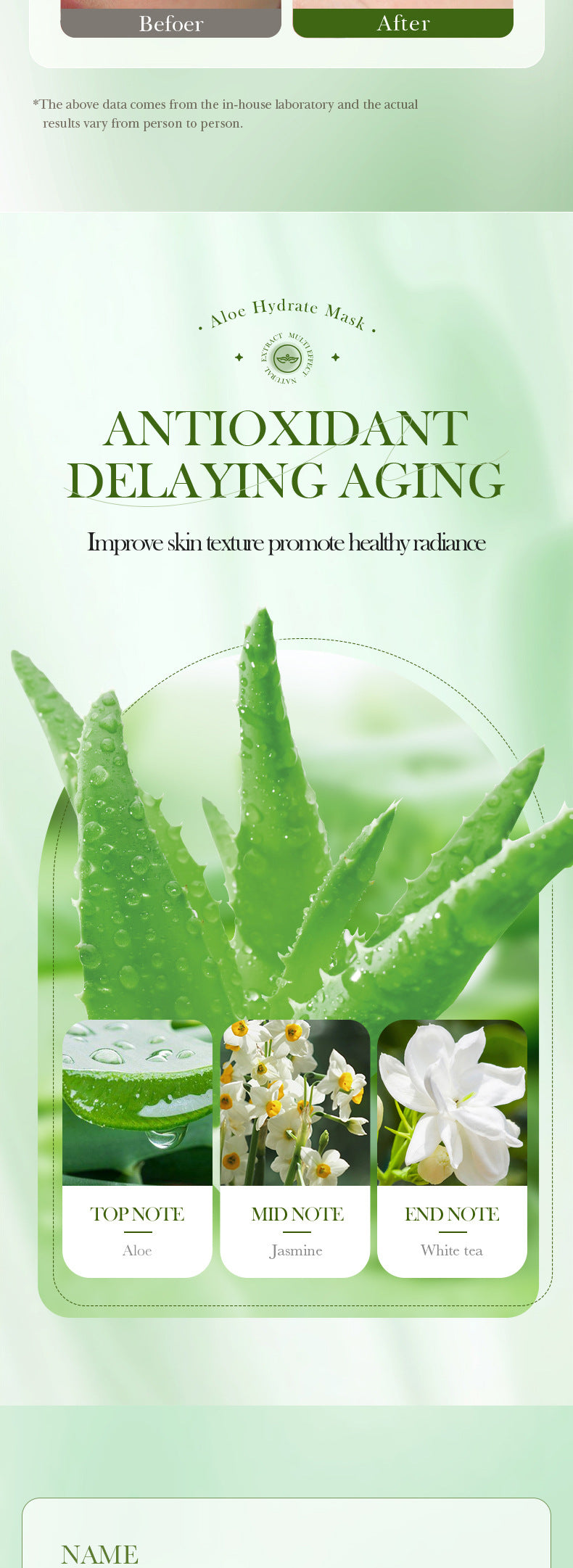 Facial Mask25g SADOER Aloe Vera VC Moisturizing and Rejuvenating Face Mask Sheet Pack for Cross-Border Wholesale - 图片 14
