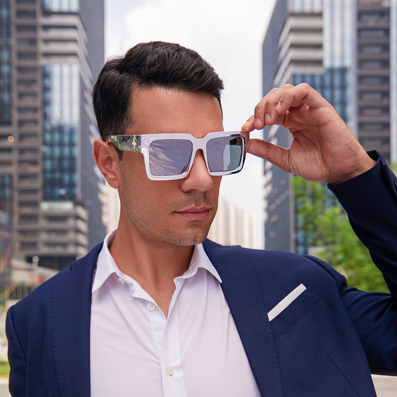 20252024 New Rich Man Sunglasses Men Trendy High-end Square Frame Sunglasses Men Glasses sunglass - 图片 11