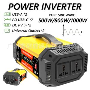 Pure Sine Wave Inverter500W800W1000W 12V Turn110V/220V Hot Selling Car-Mounted Pure Sine Wave