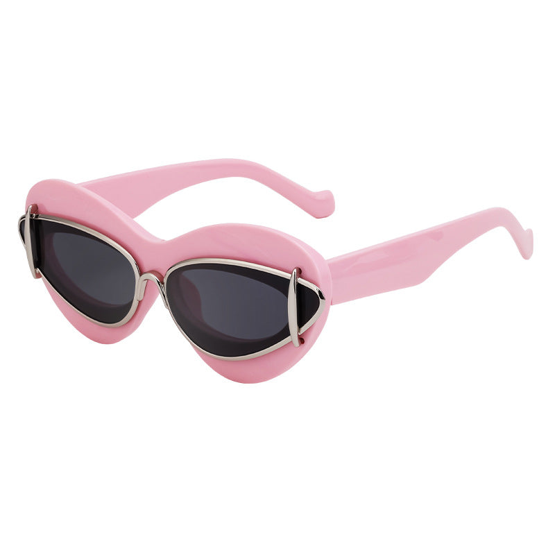 New European and American Fashion Cat Eye Sunglasses for Women Driving, Same Style as Internet Celebrities Y2K Trendy Small Frame Sunglasses sunglas - 图片 6