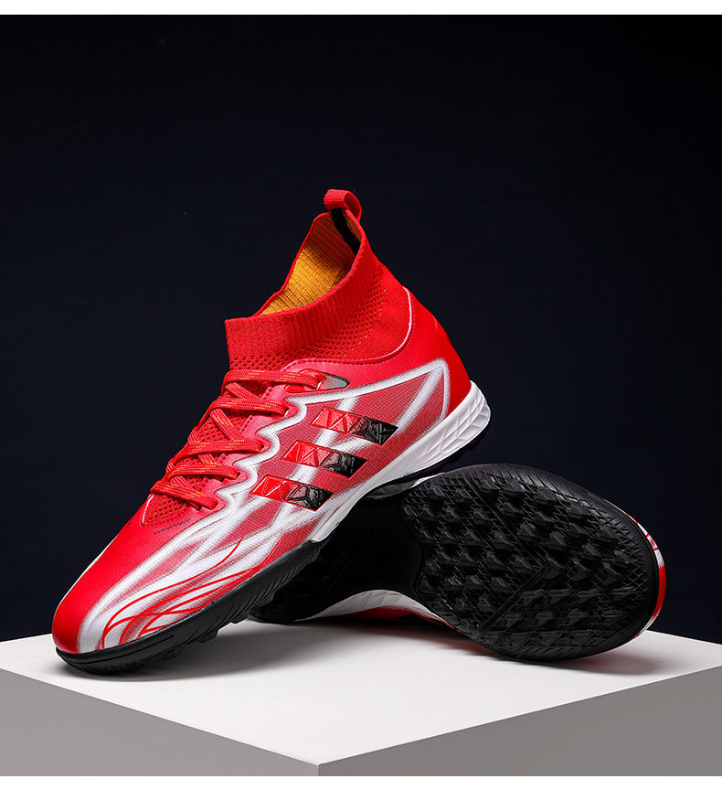 New high-top soccer shoes for men and women AG Spike TF Broken Nail Youth Student Grassland Competition Training Shoes - 图片 51