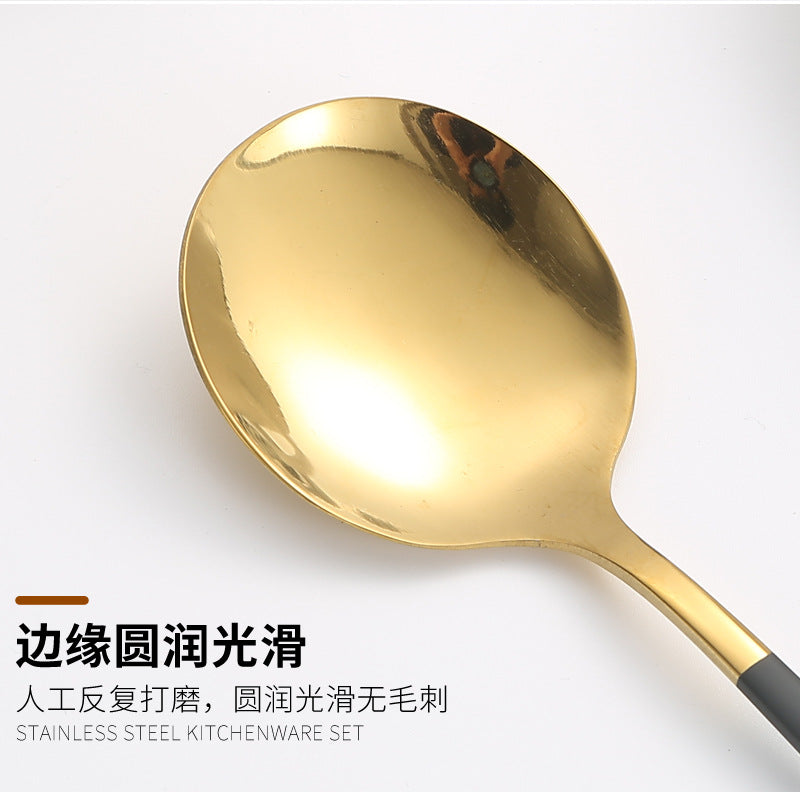 410Stainless Steel Cutlery Western Steak Knife Fork Spoon6People Serving Hotel Restaurant Portugal24Piece Suit - 图片 21