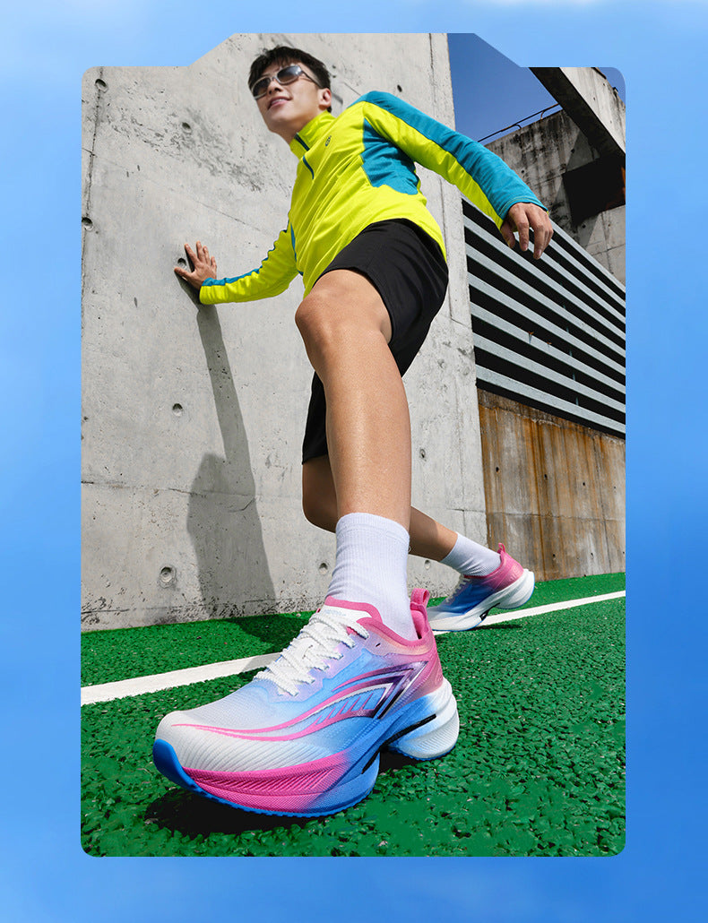 Spring Running Shoes Professional Physical Test Student Middle School Entrance Exam Field Training Shoes Carbon Plate Sports Casual Shoes Shock Absorption Men's Shoes - 图片 11