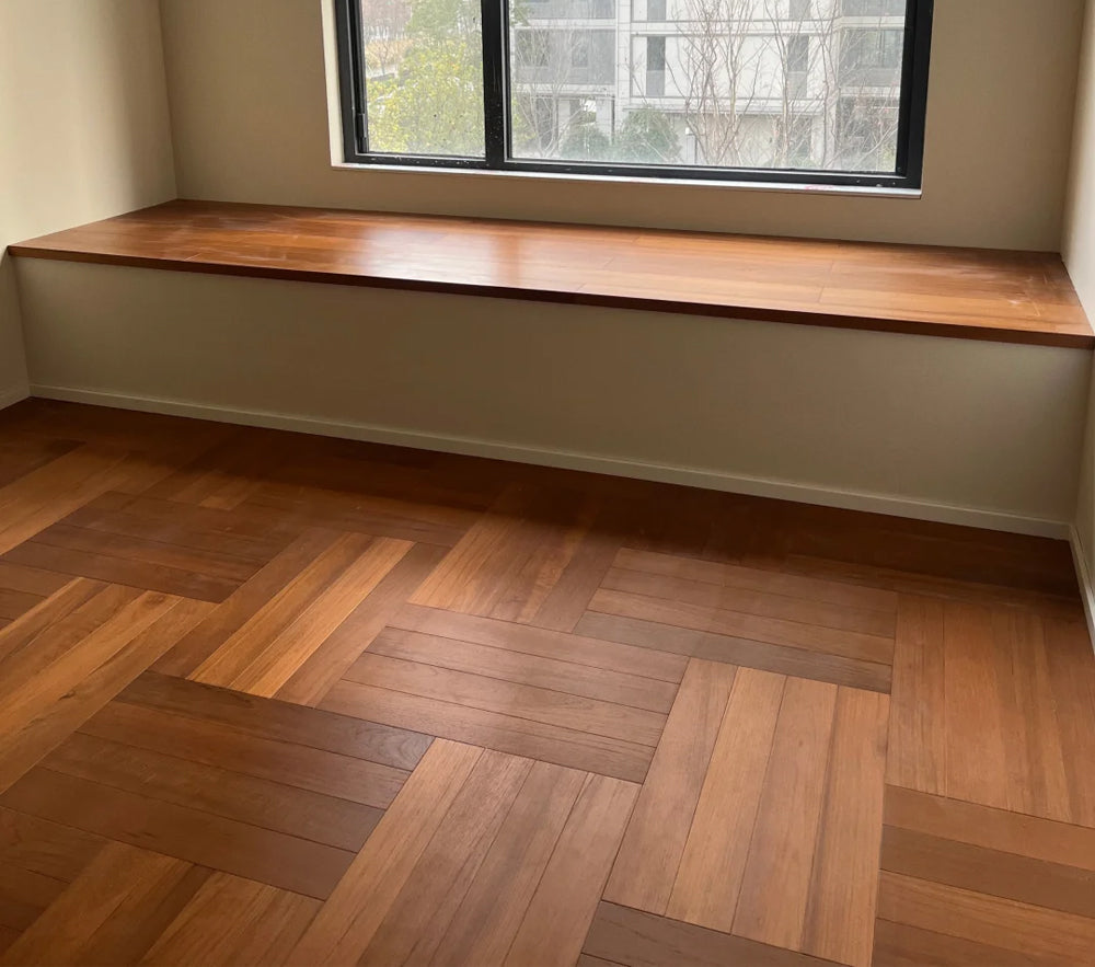 Custom Engineered Three-Layer Teak Hardwood Flooring with UV Lacquer Waterproof Eco-Friendly for Outdoor & Classic Home Use - 图片 14