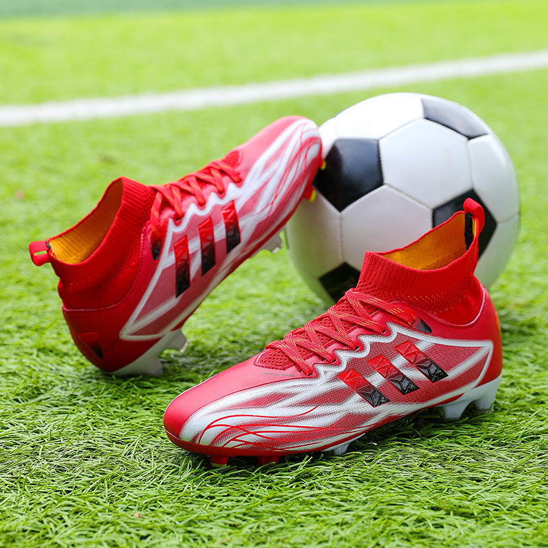 New high-top soccer shoes for men and women AG Spike TF Broken Nail Youth Student Grassland Competition Training Shoes - 图片 8