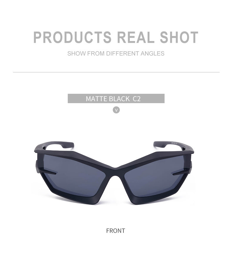 European and American style unique shaped sunglasses for men Y2K Millennium Future Technology Sunglasses for Women Trendy Glasses Wholesale - 图片 19