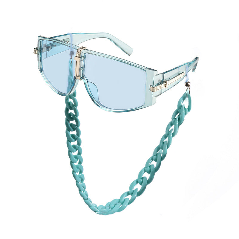 Sunglasses for Women Korean Style Chain Sunglasses Trendy sunglasses European and American Fashion Outdoor Street Style Glasses shade - 图片 7