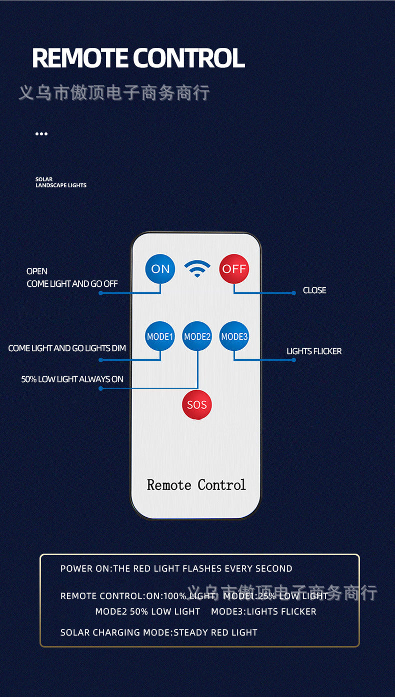 New Solar Light Outdoor Street Light Waterproof Garden Light LED Wall Light with Remote Control Garage Light COB - 图片 19