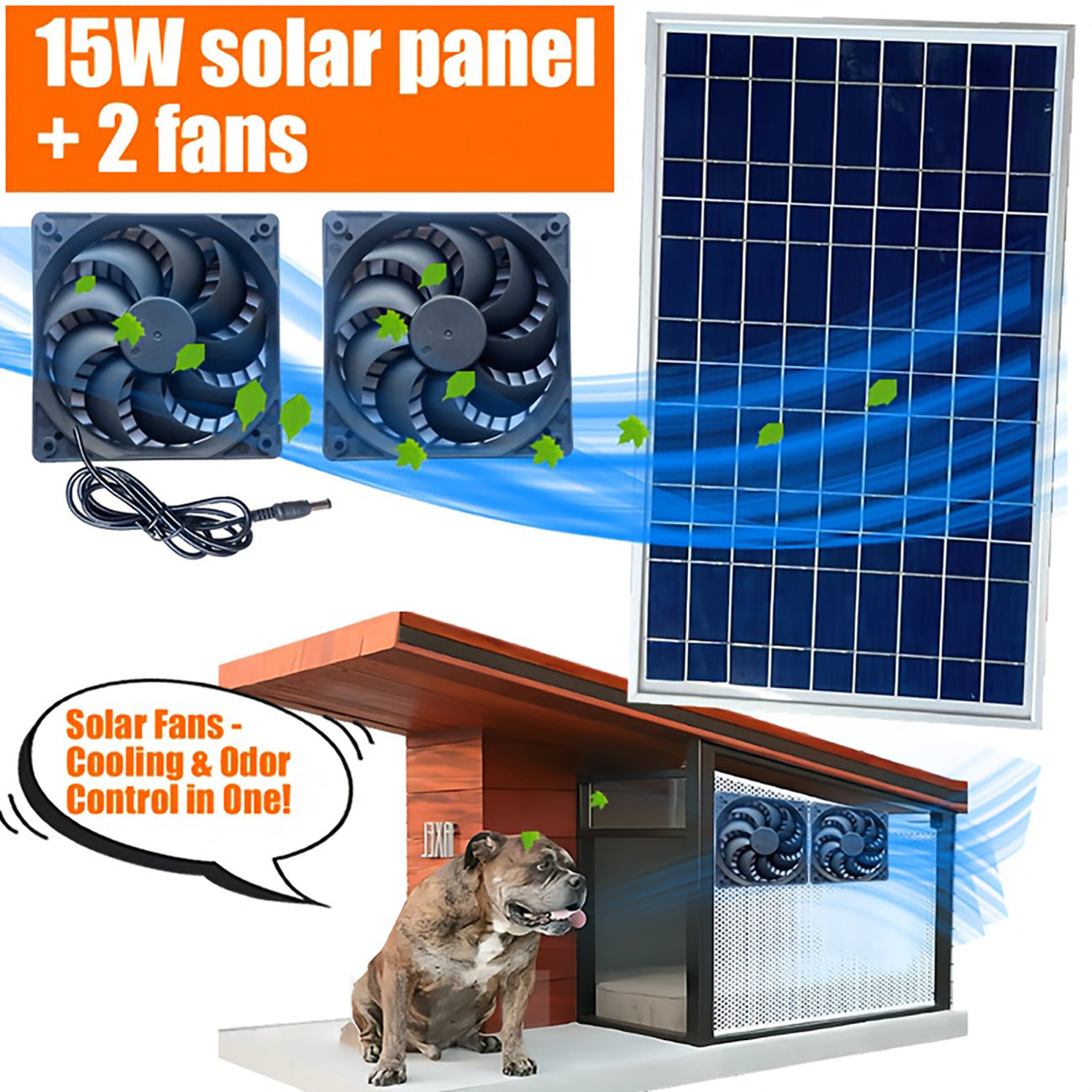 Exclusive Solar Ventilation Fan Exhaust Fan Solar Photovoltaic Pet House Ventilation Convection Cooling Blower - 图片 16