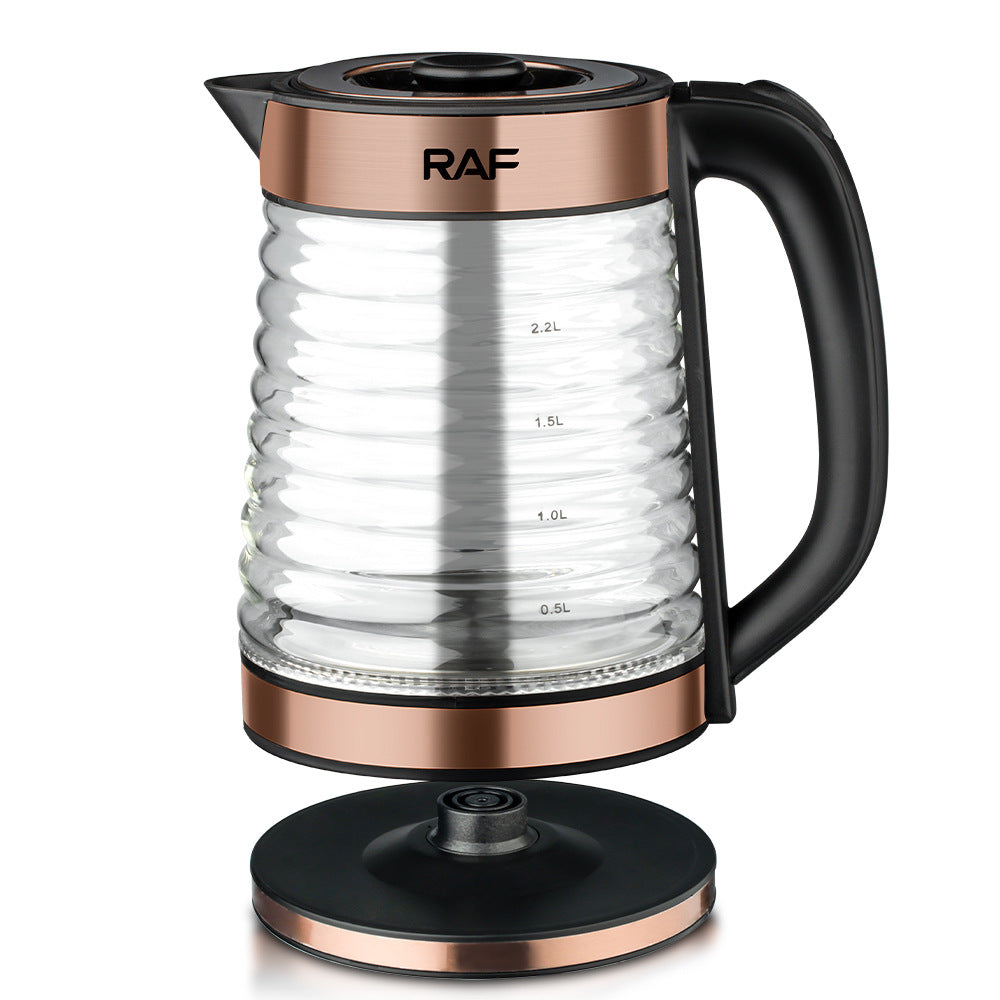 RAF European Standard Transparent Glass2.2L Electric Kettle Automatic Large Capacity Multi-Functional Kettle Overheat Protection - 图片 15