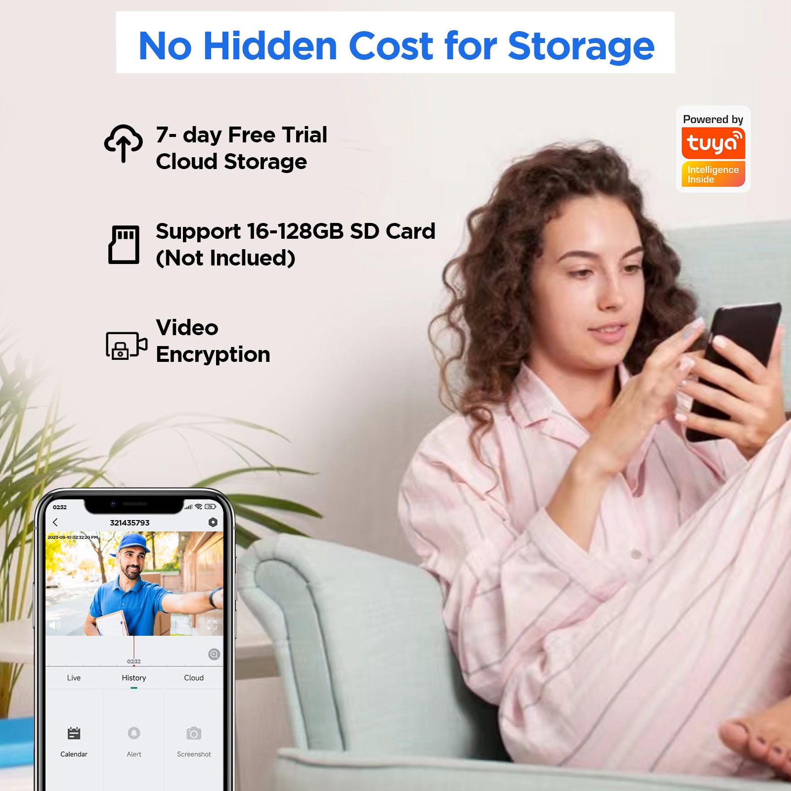 MR02WIFI Night Vision1080P Low Power Consumption Video Doorbell APP Remote Language Intercom Mobile Push Notification IP65 - 图片 10