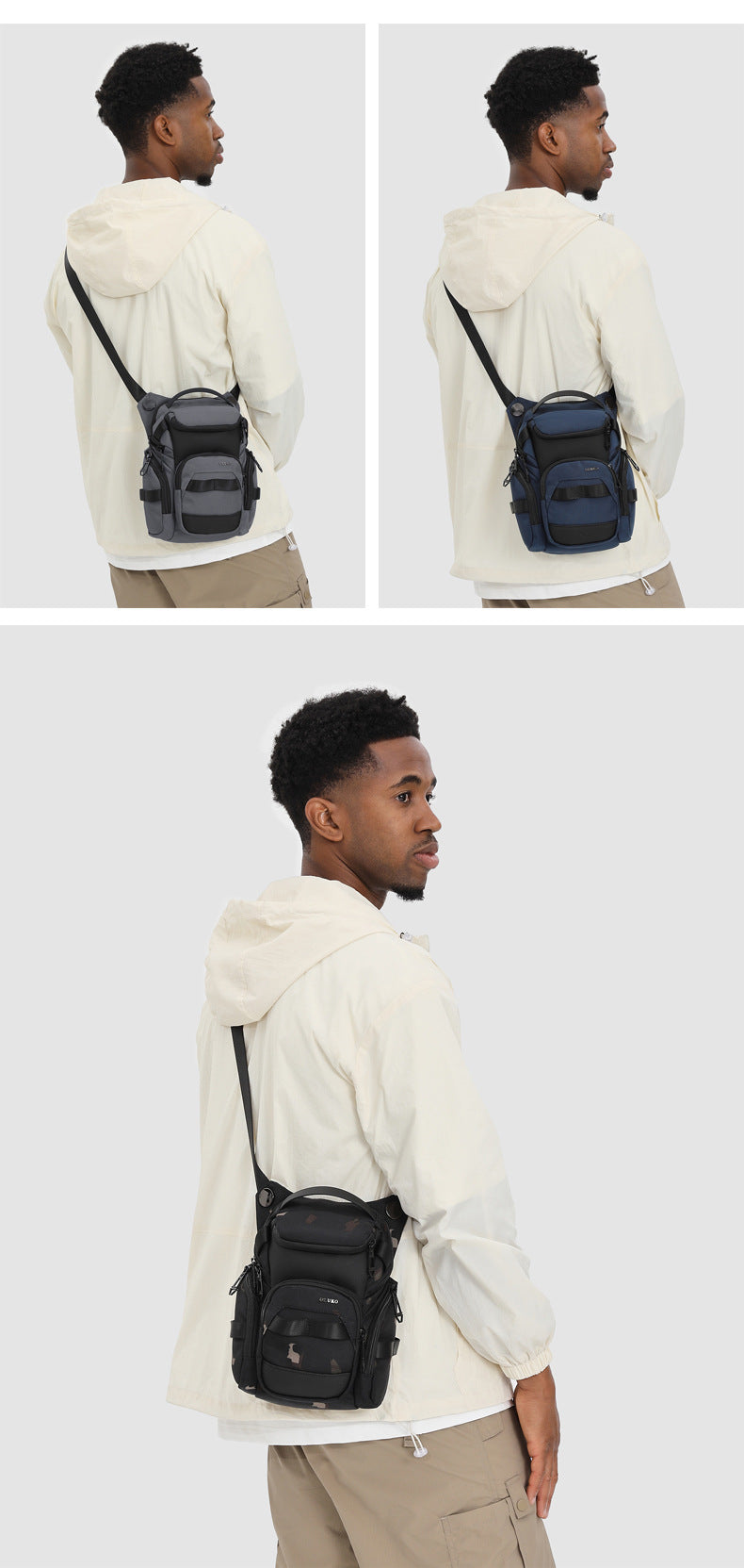 Tactical Cycling Leg Bag Motorcycle Waist Bag Men's Waterproof Multifunctional Motorcycle Crossbody Shoulder Bag Outdoor Sports Bag - 图片 11