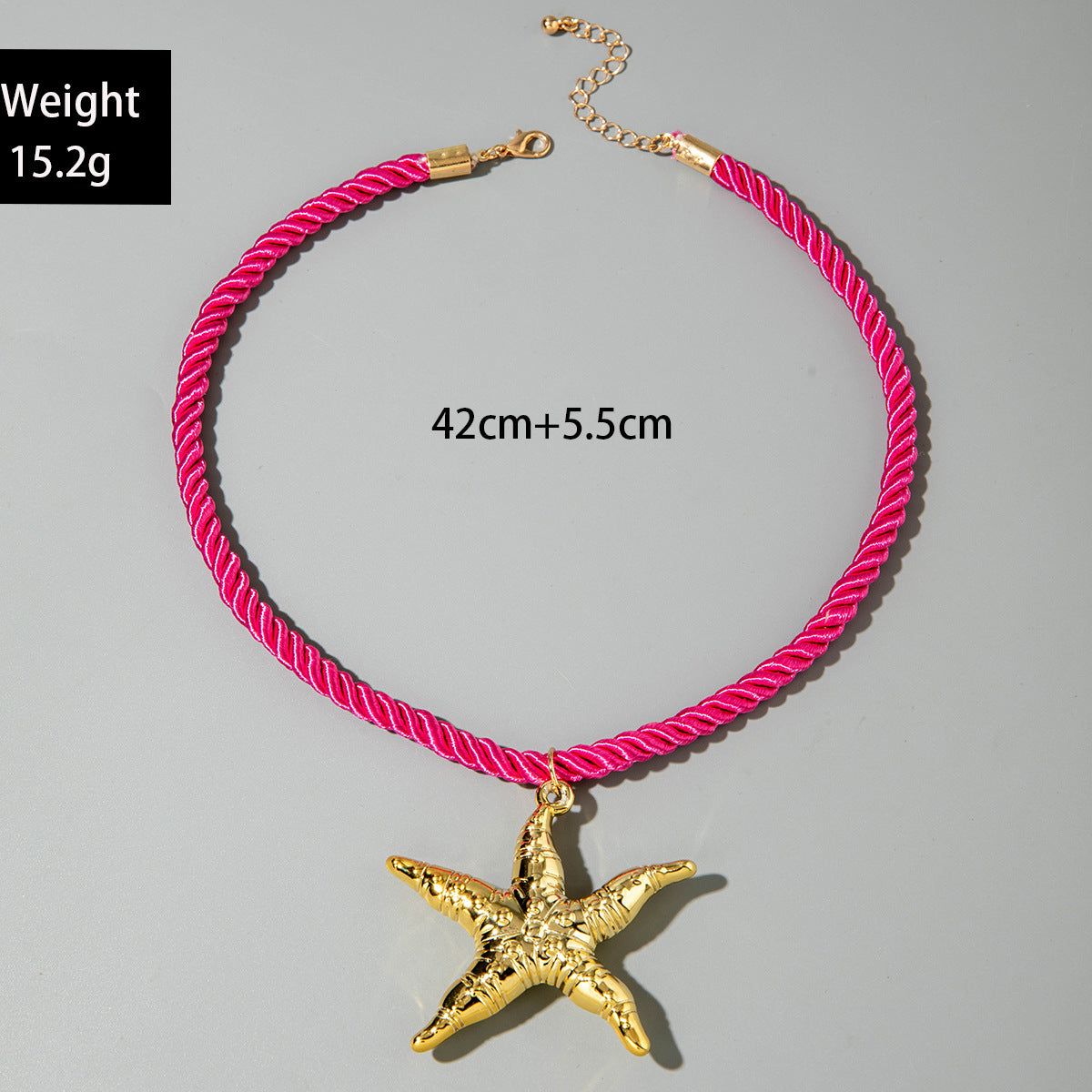 European and American Metal Ocean Style Starfish Pendant Necklace Jewelry Personality Exaggerated Star Beach Vacation Necklace for Women - 图片 39