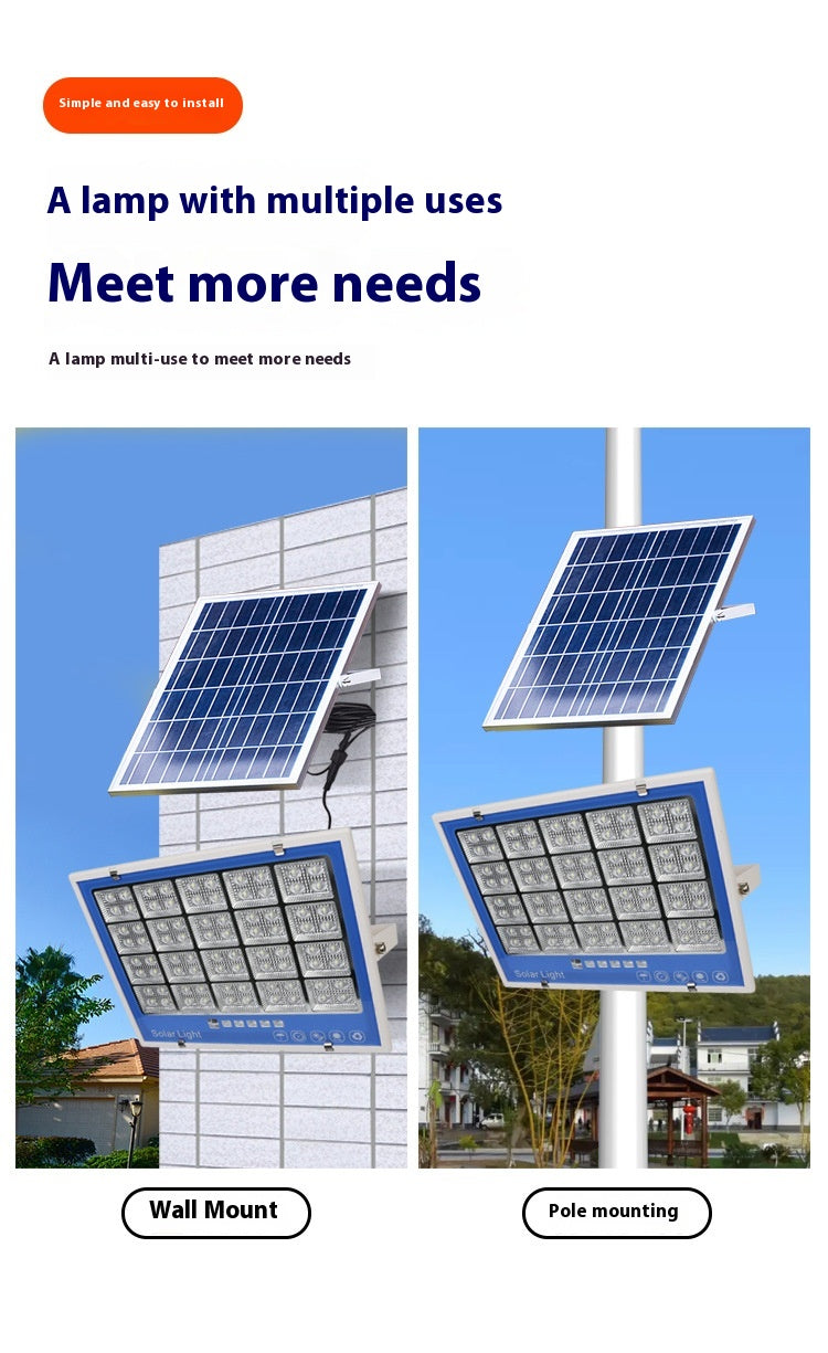 Super Bright New Rural Household LED Street Light Indoor/Outdoor IP65 Flood Light Waterproof Iron ABS for Roads Solar Panels - 图片 20