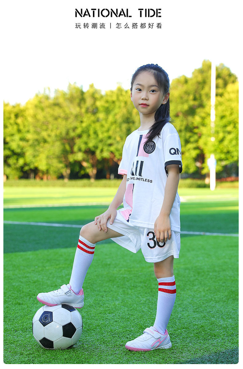 New football shoes for men and women with Velcro for children TF Broken Nail Style Youth Student Grassland Flat Training Shoes - 图片 33