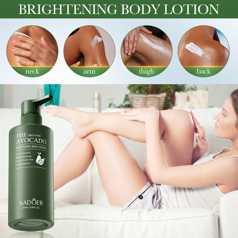 Avocado Niacinamide Body Lotion SADOER Autumn and winter skin rejuvenation body cream cross-border foreign trade wholesale - 图片 3