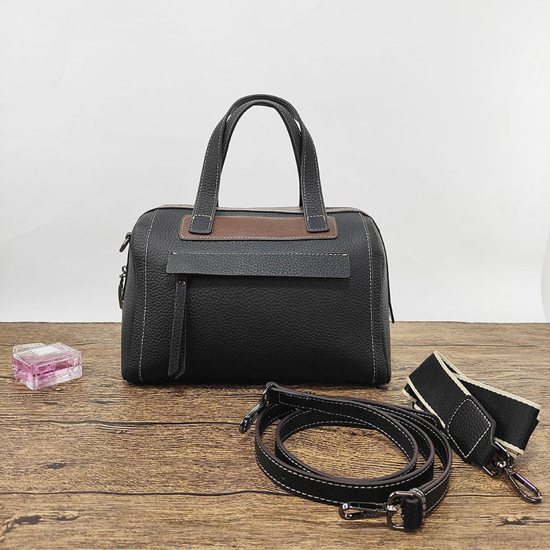 Boston Crossbody Pillow Bag Privacy Protection Fingerprint Unlock Genuine Leather Handbag Commuter Women's Bag Crossbody Bag - 图片 3