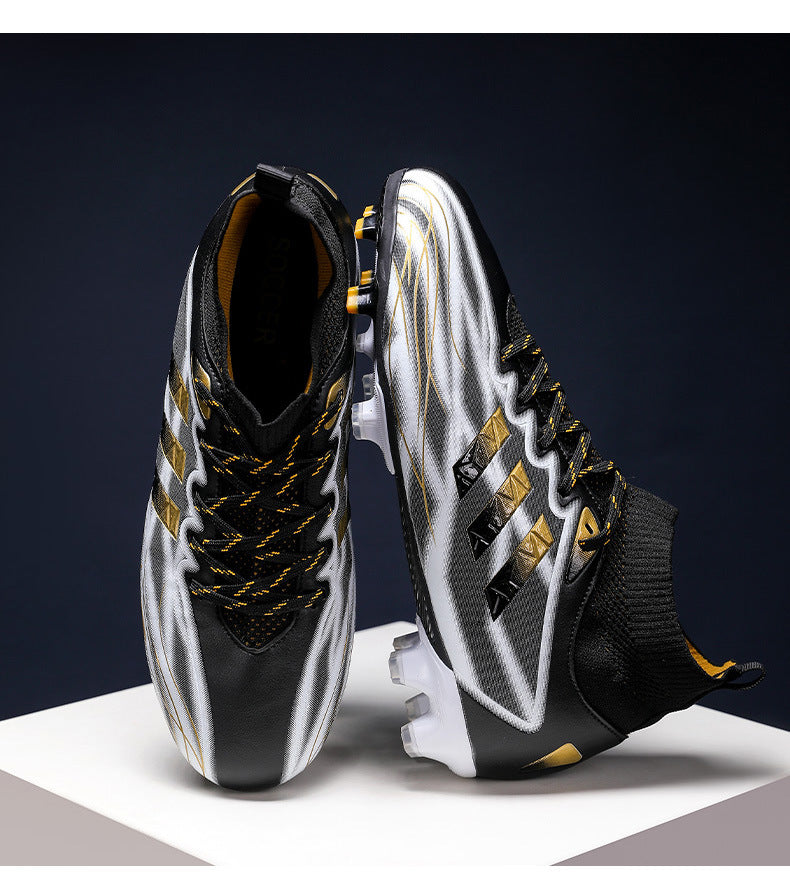 New high-top soccer shoes for men and women AG Spike TF Broken Nail Youth Student Grassland Competition Training Shoes - 图片 44