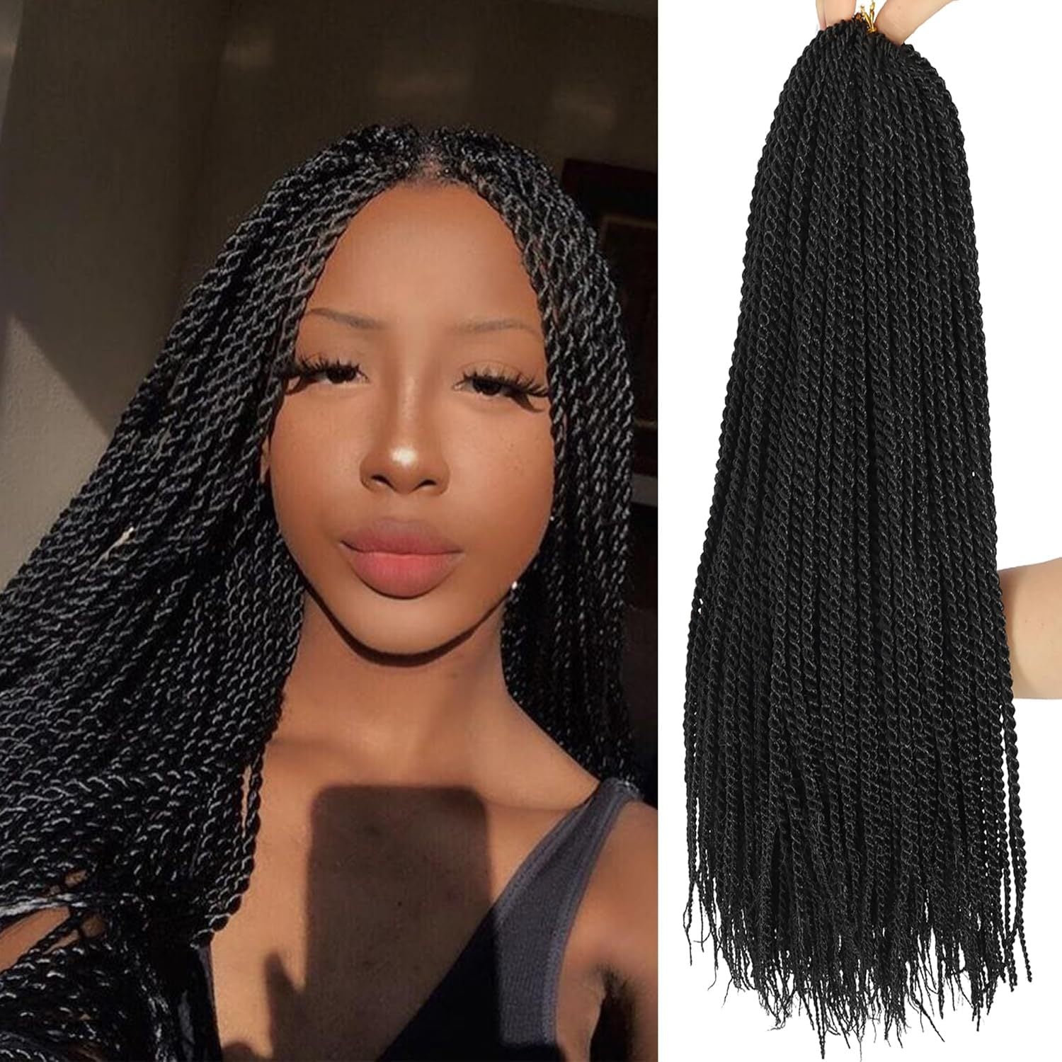 TEMU Hot Selling Export Wig Two Strands Fine Synthetic Wig Two detailed distinction - 图片 6