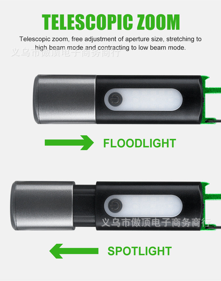 Multifunctional Flashlight Portable Keychain Magnetic Suction Light USB Rechargeable Lighting Work Light LED Sidelight - 图片 10