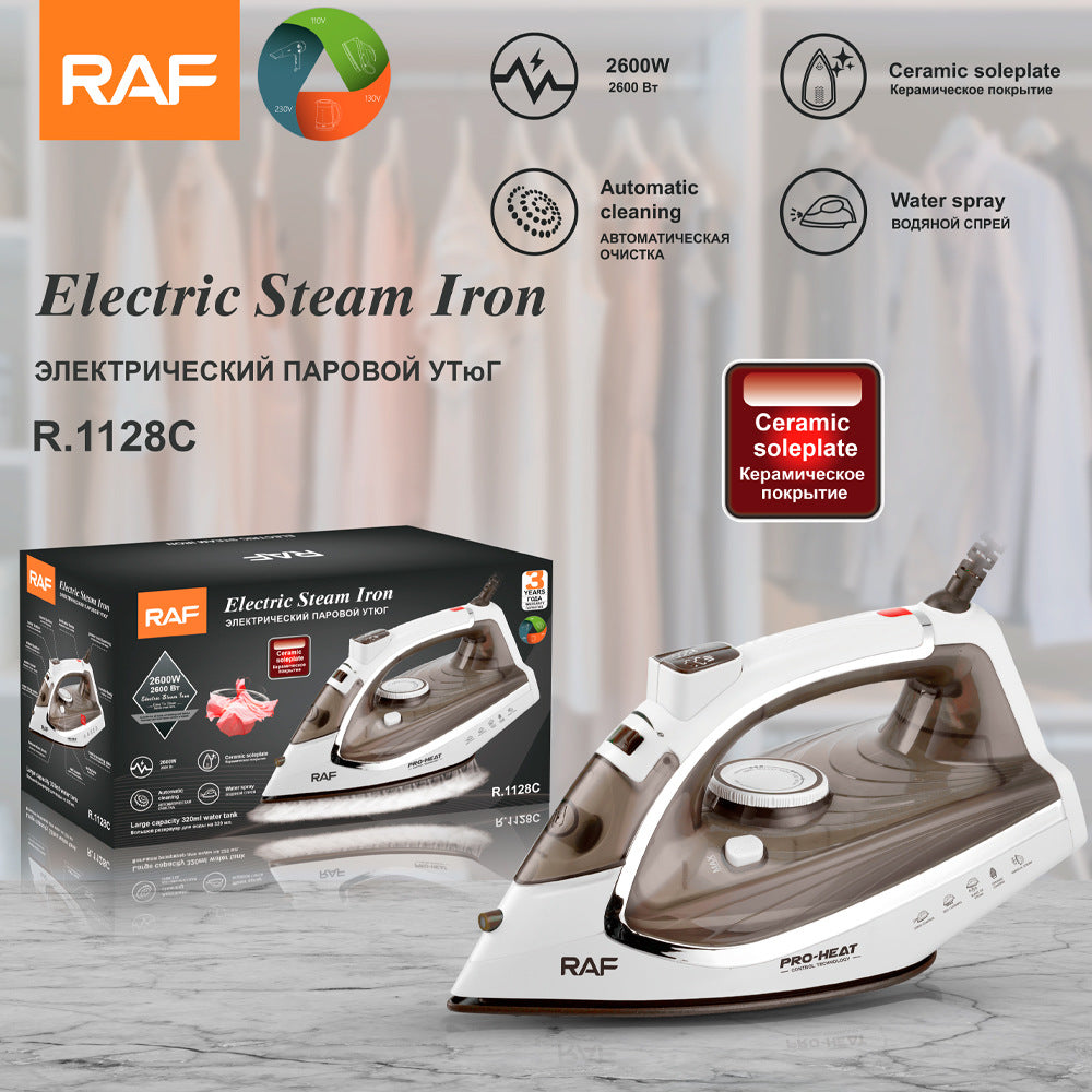 RAF European Standard Electric Iron Steam Household Electric Iron Handheld Portable Ironing Machine Multi-Function Three-Speed - 图片 10