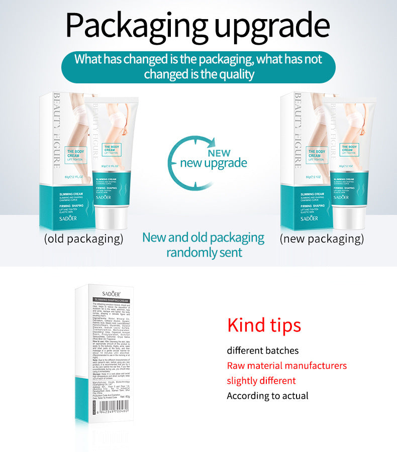 Slimming and Shaping Cream SADOER Body Massage Cream Shaping Fat Burning Firming Lightweight Cross-Border Wholesale - 图片 7