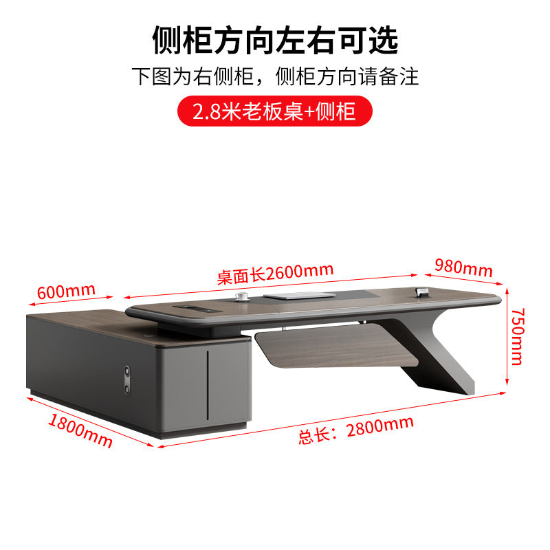 Painted Office Desk Executive Desk President Leader Chairman Boss Desk Office Manager Desk Office Desk and Chair Set - 图片 11