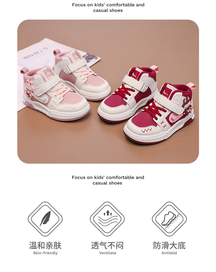 Fashion Doll Labubu Girls' Shoes Princess Shoes2025New Autumn Children's Soft Sole Casual Sports Shoes - 图片 9