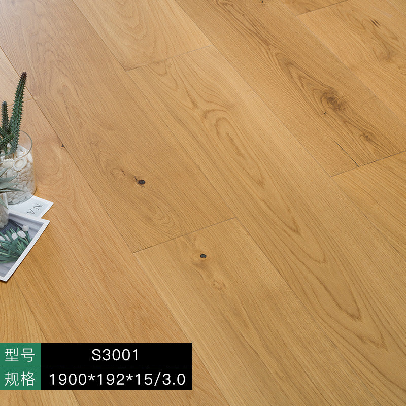 Door-to-Door Installation Old Three-Layer Large Board Pure Three-Layer Solid Wood Floor Oak Log3.0-4.0mm Underfloor Heating - 图片 6