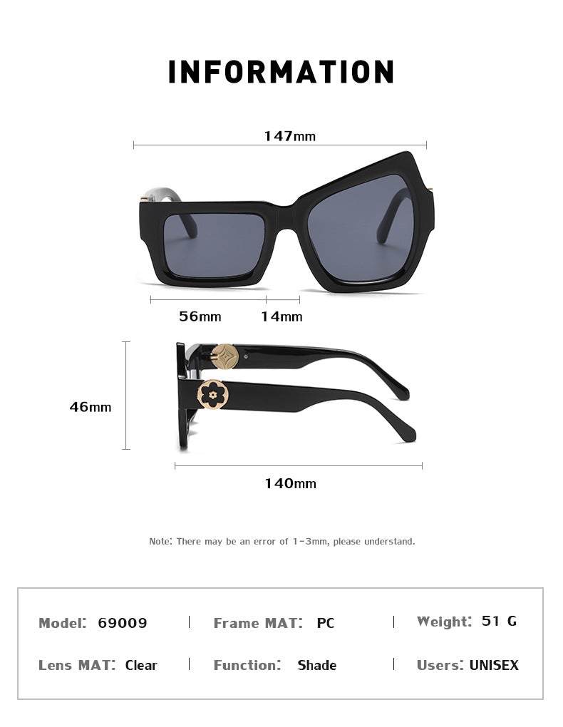 European and American Steampunk Sunglasses Unique Irregular Outdoor Sun Protection Sunglasses for Men High-end Glasses Wholesale - 图片 24
