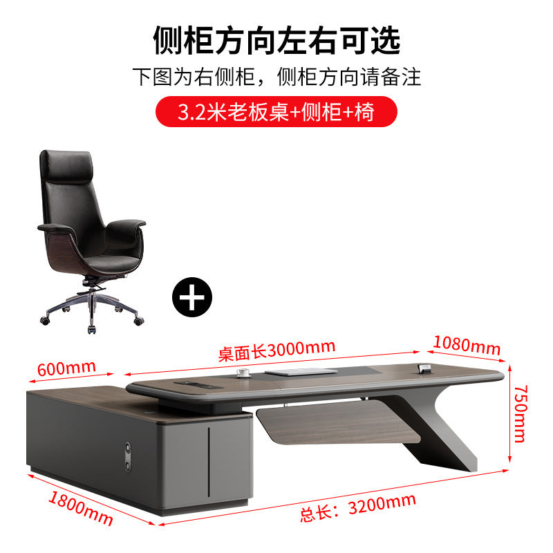 Painted Office Desk Executive Desk President Leader Chairman Boss Desk Office Manager Desk Office Desk and Chair Set - 图片 22
