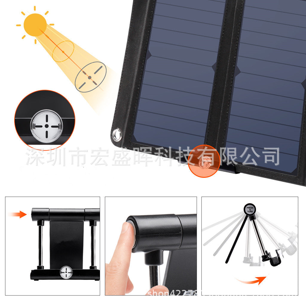 28WSUNPOWER Solar Folding Bag Charging Bag Solar Panel 5V Fast Charging Mobile Phone USB Charger - 图片 8