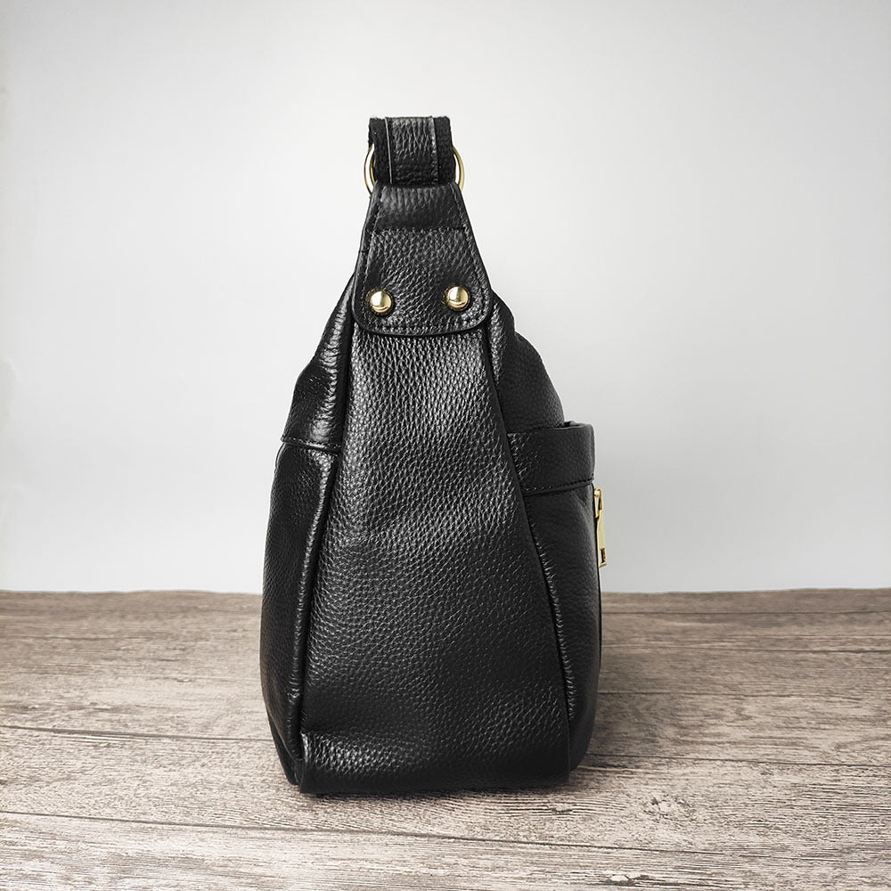 Guangzhou Shiling Genuine Leather Women's Bag for Middle-aged and Elderly Mothers, Multi-pocket Large Capacity Single Shoulder Crossbody Bag Trend - 图片 3